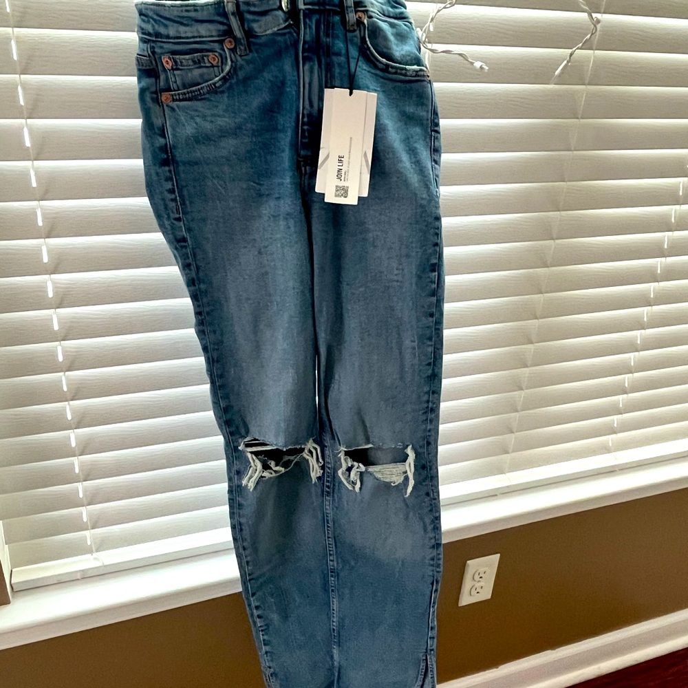ZARA Split Skinny Hi-Rise full length jeans